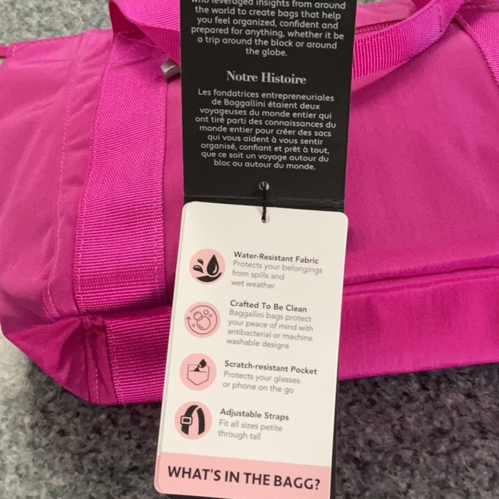 Baggallini Pink Tote Bag - Picture 6 of 13